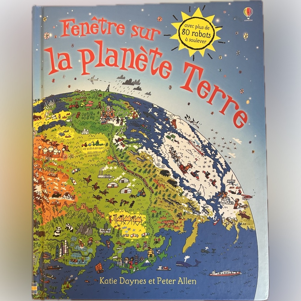 BUNDLE & SAVE🎉 FRENCH Usborne Fenêtre sur la planète terre Large Board Book